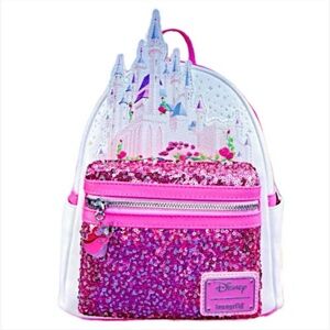 Loungefly Disney Sleeping Beauty Castle Sequin Mini Backpack Exclusive